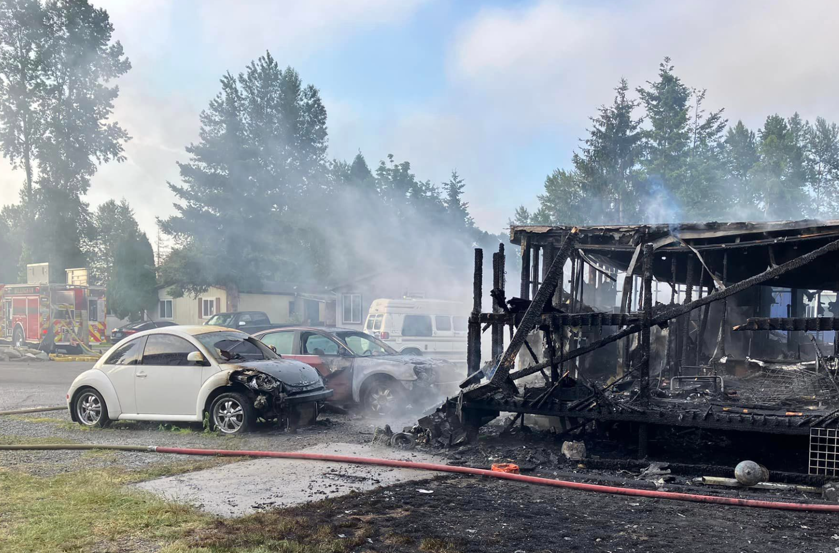 Scene of a residential fire (June 25, 2023). Source: Bellingham Fire Department