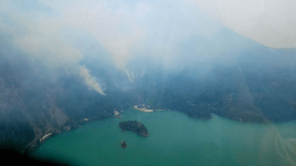 Sourdough fire scene (August 6, 2023). Photo: WSDOT