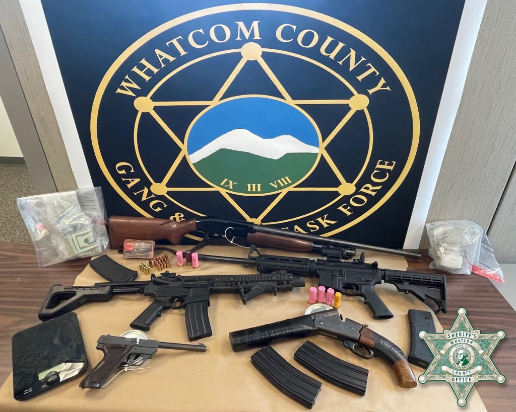 Items recovered by WGDTF during service of a search warrant on a compound in a Bellingham homeless encampment. Undated photo: WCSO