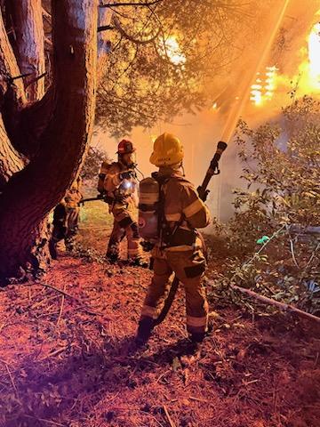 Scene of abandoned house fire in Blaine (September 21, 2023). Photo courtesy of NWFR