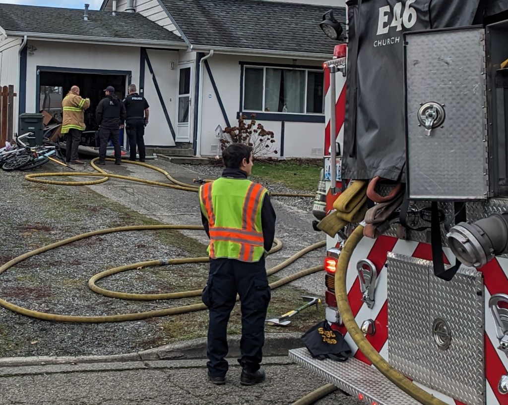 Scene of residential explosion in Ferndale (January 7, 2024). Photo: Whatcom News