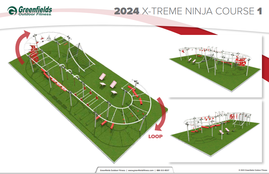 Greenfields Outdoor Fitness course layout. Source: City of Blaine (March 18, 2024)