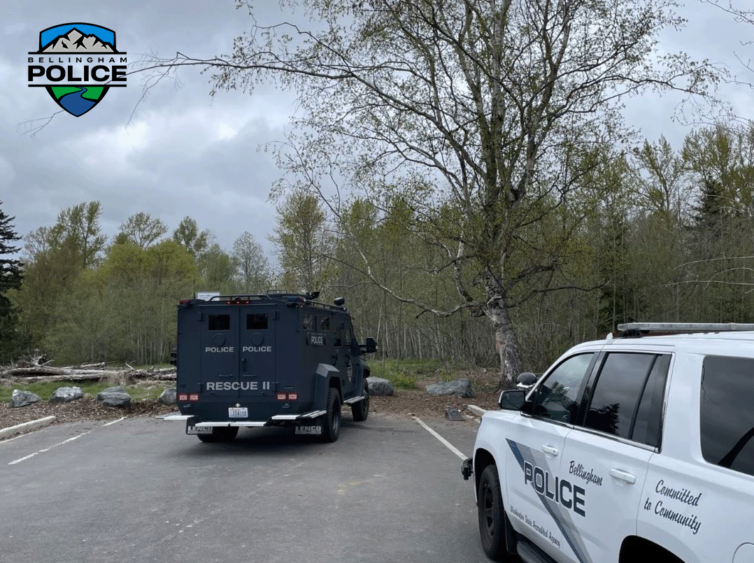 Scene of fatal shooting incident on Tull Road (April 15, 2024). Photo: Bellingham Police