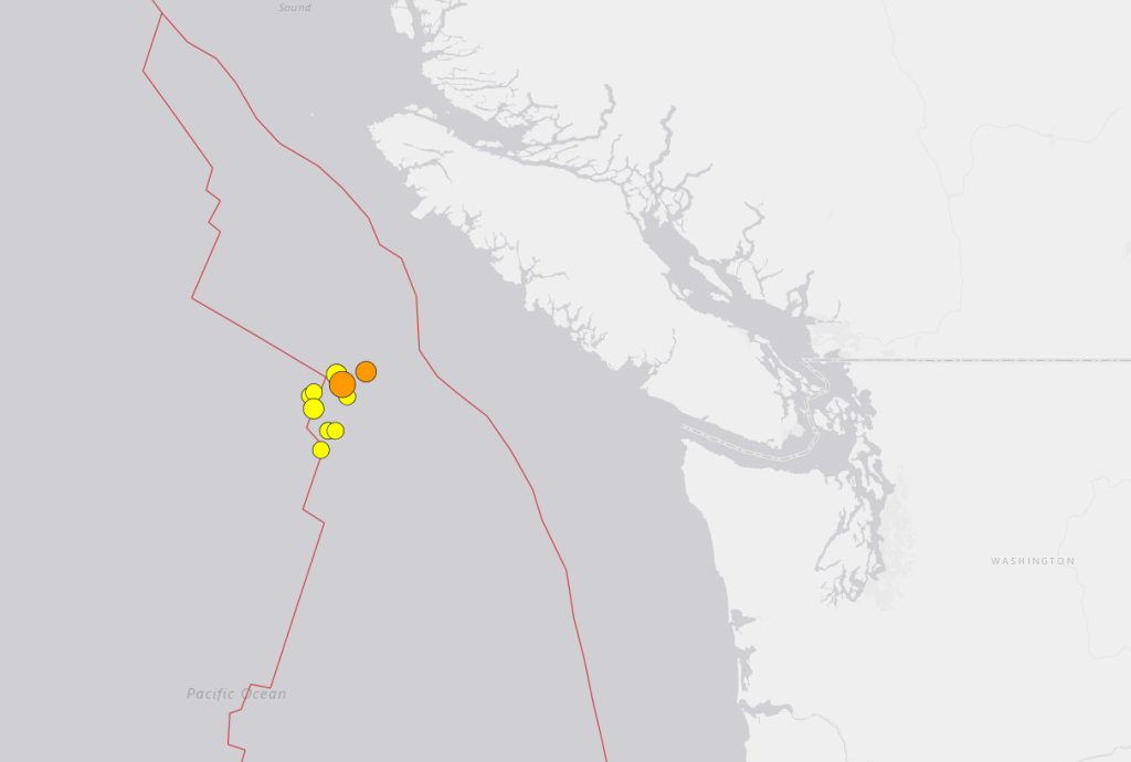 Recent sequence of earthquakes (July 11, 2024). Source: US Geological Survey
