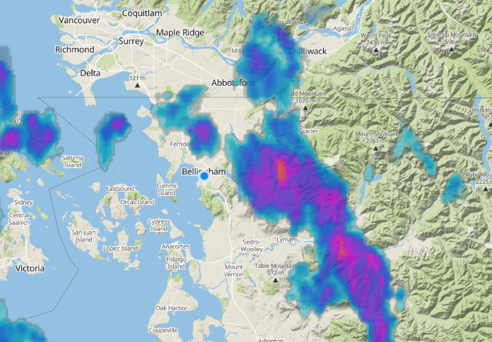Weather forecast graphic for 7pm on August 18, 2024. Source: meteoblue