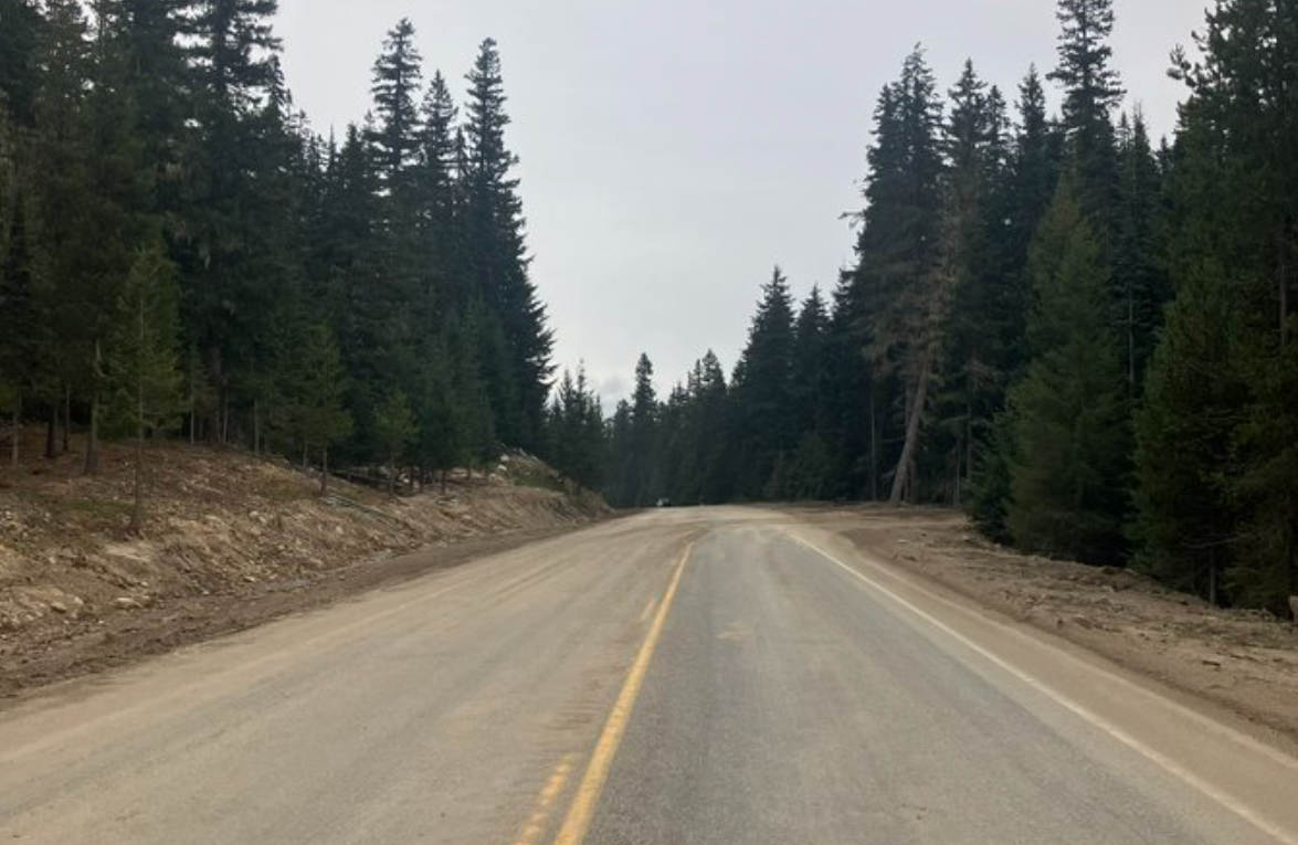 Section of the North Cascades Highway previously covered by a mud and debris slide (August 22, 2024). Source: WSDOT