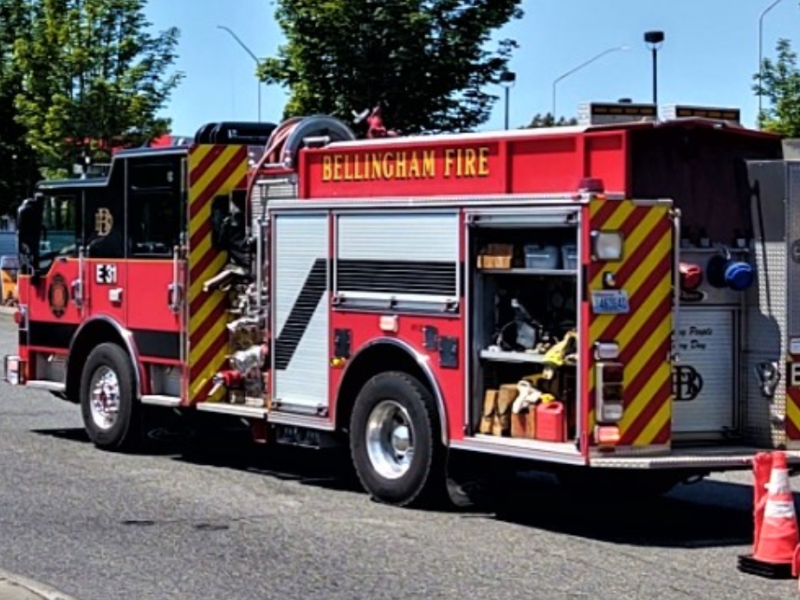 Meridian Street blocked due to firefighting response