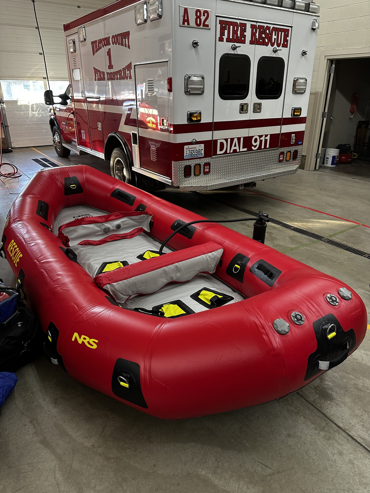 WCFD1 ambulance and water rescue equipment. Source: WCFD1