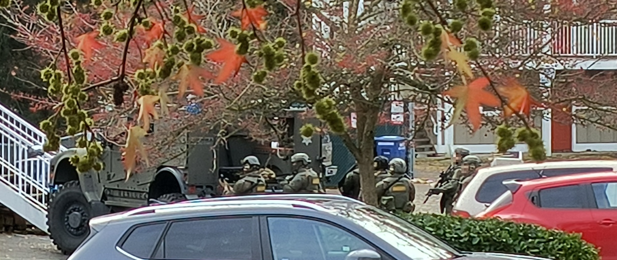 SWAT team assisting with a search warrant service in Ferndale (November 6, 2024). Photo: Whatcom News