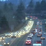 I-5 morning commute through Bellingham (December 11, 2024). WSDOT traffic camera
