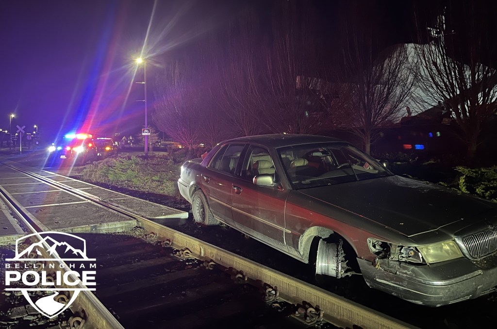 Scene at the end of a Bellingham Police pursuit (January 25, 2025). Photos: BPD