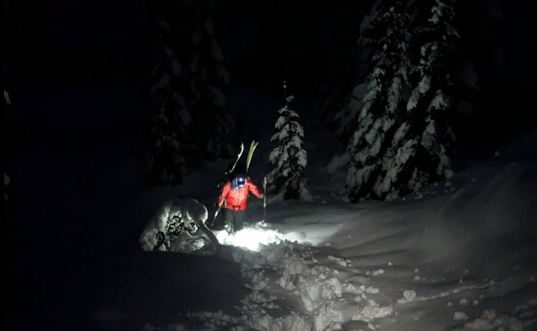 Scene from a 14-hour rescue effort (January 1, 2025). Photo: Bellingham Mountain Rescue (WCSAR)
