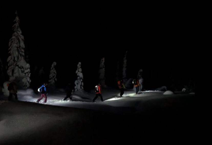 Scene from a 14-hour rescue effort (January 1, 2025). Photo: Bellingham Mountain Rescue (WCSAR)