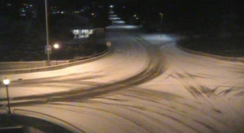 WSDOT traffic camera image at SR543 and D Street in Blaine (February 6, 2025).