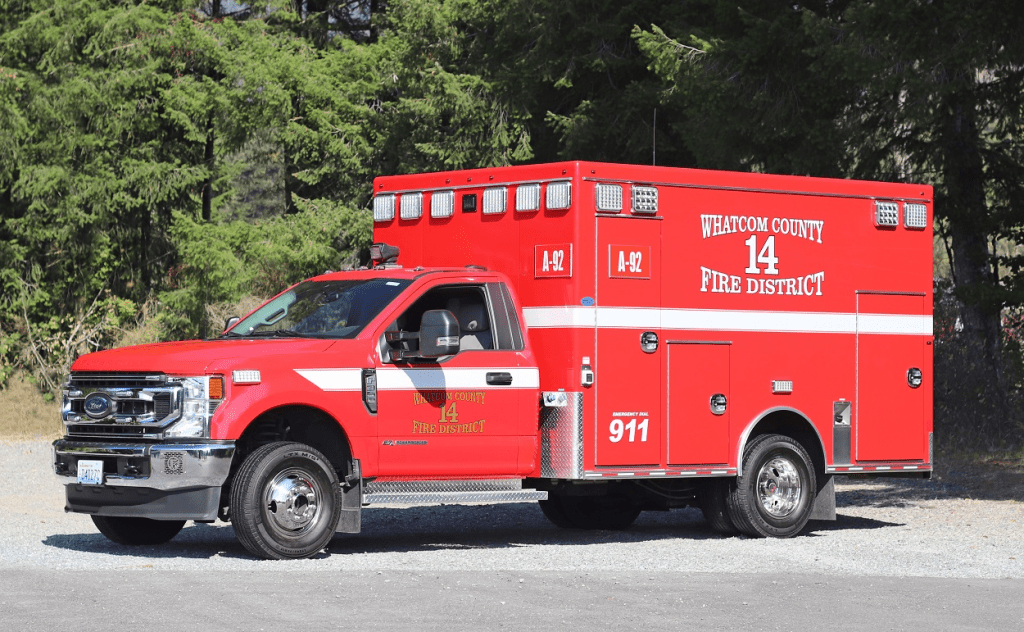 Whatcom County Fire District 14 ambulance (undated). Source WCFD14