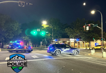 Scene of drive-by shooting incident in downtown Bellingham (June 15, 2025). Source: BPD
