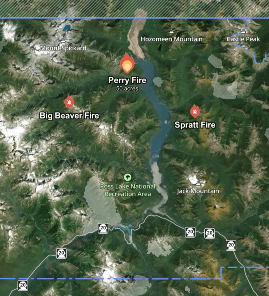 Wildfire locations as of August 28, 2025 (Source: Watch Duty).