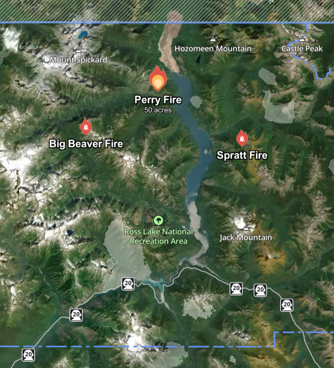 Wildfire locations as of August 28, 2025 (Source: Watch Duty).