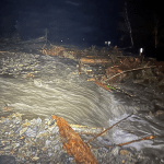Scene of storm damage on Mt Baker Hwy (SR542) east of Glacier (December 11, 2025). Source: WSDOT