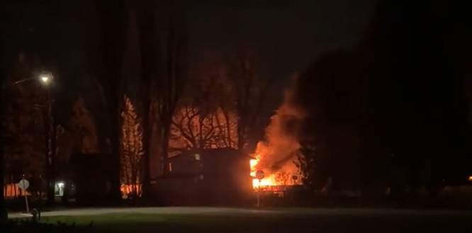 Scene of fire in Nooksack (January 6, 2026). Courtesy of Joe Muller