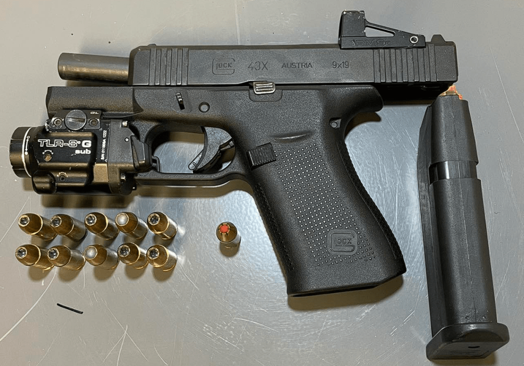 A loaded weapon found in suspect vehicle (February 26, 2026). Source: Blaine Police Department