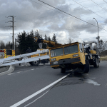 Scene of blocking crash at E Smith Road and Hannegan Road (March 13, 2026). Source: WCSO