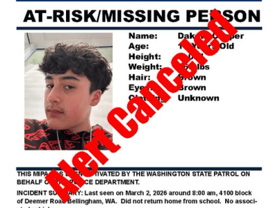 Missing person out of Bellingham