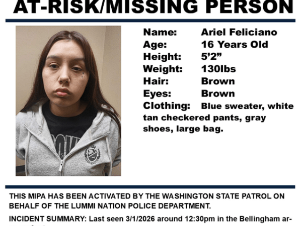 Missing person out of Bellingham