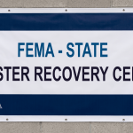 FEMA Disaster Assistance Center outside banner.