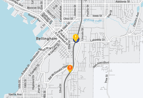 Approximate project locations. Source: WSDOT