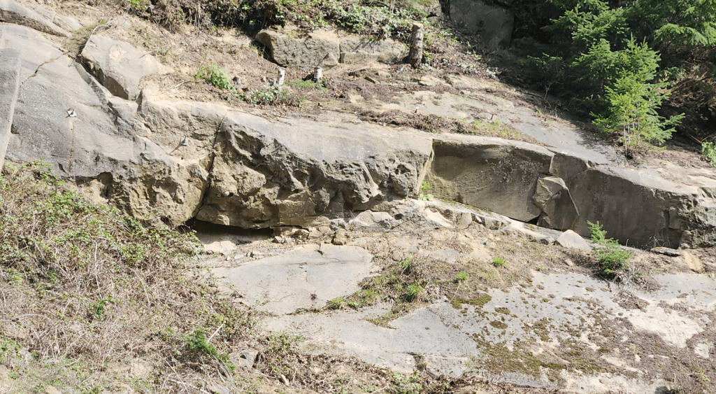 A large, loose rock on the slope above northbound I-5 south of Bellingham that will require closing southbound lanes temporarily in case debris would reach those lanes. (2026). Source: WSDOT