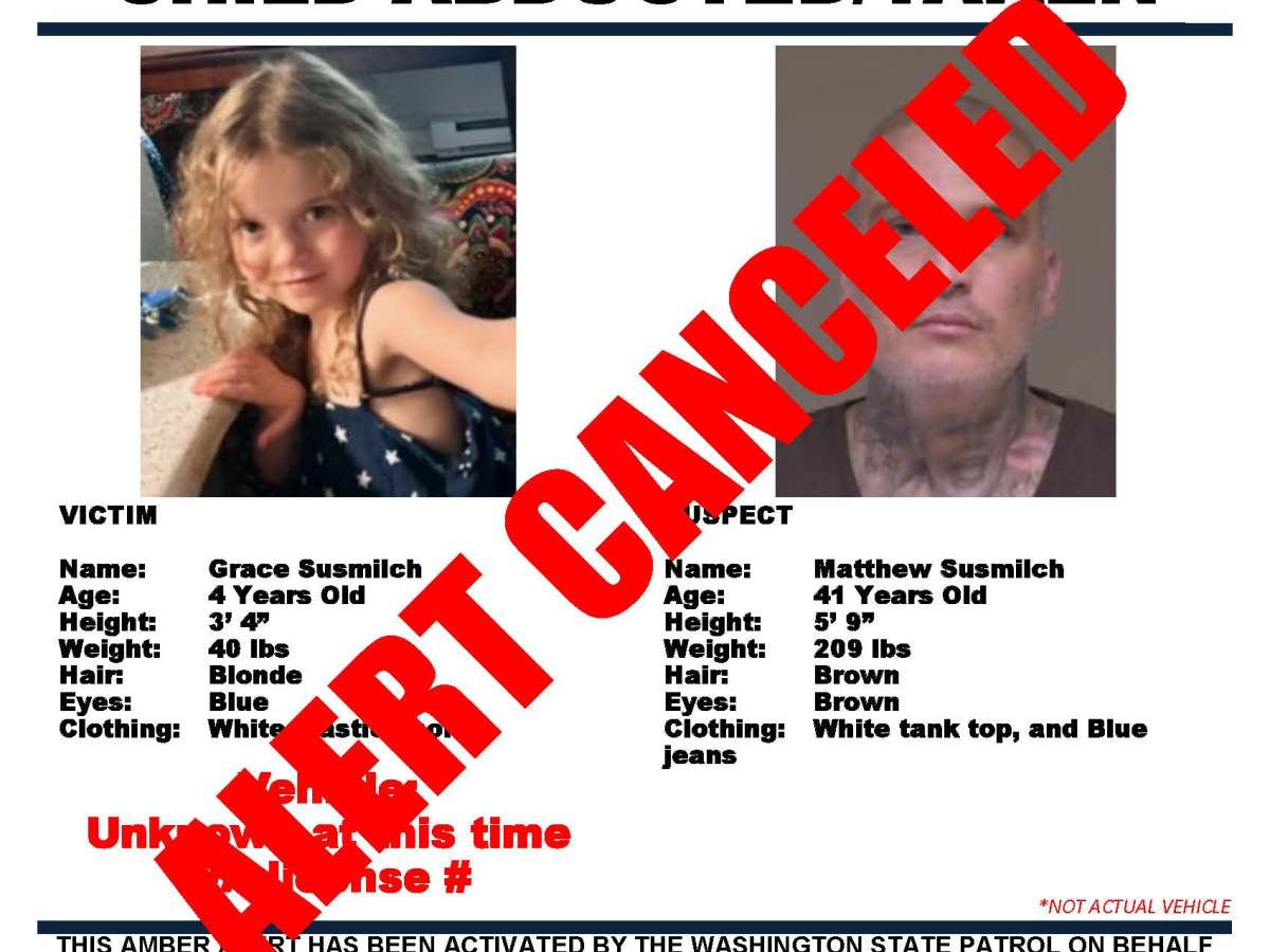 CANCELED: AMBER ALERT out of Kennewick
