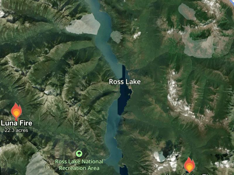 Whatcom wildfires combine near border