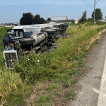 Scene of a semi-truck and trailer crash on Nooksack Road (July 20, 2026). Source: WSDOT