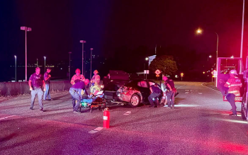 Scene of crash at Blaine US-Canada border crossing (July 21, 2026). Source: Blaine PD