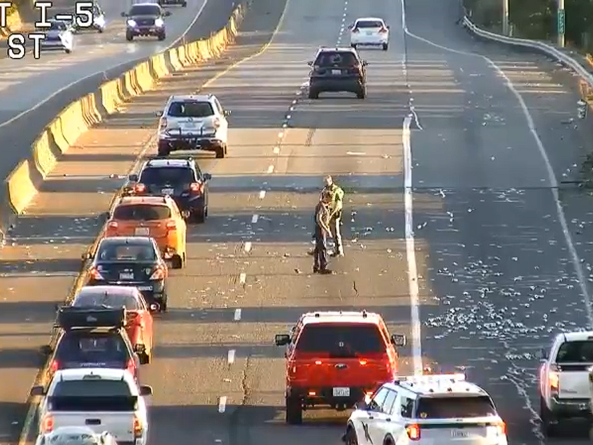 Tuesday morning commute impacted through Bellingham due to soda cans