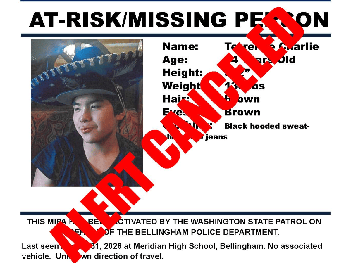 Canceled: Missing person out of Bellingham